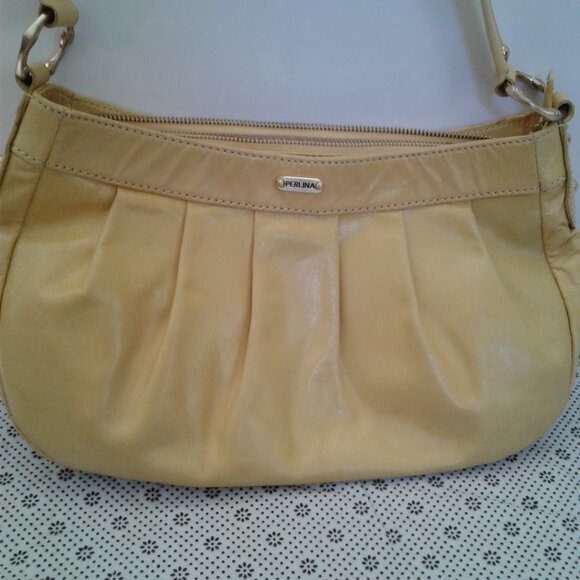 Perlina- yellow leather hobo bag. - Picture 11 of 11